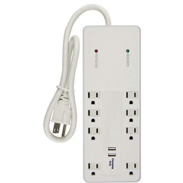 Master Electronics 8 Outlet Protector- White 201678